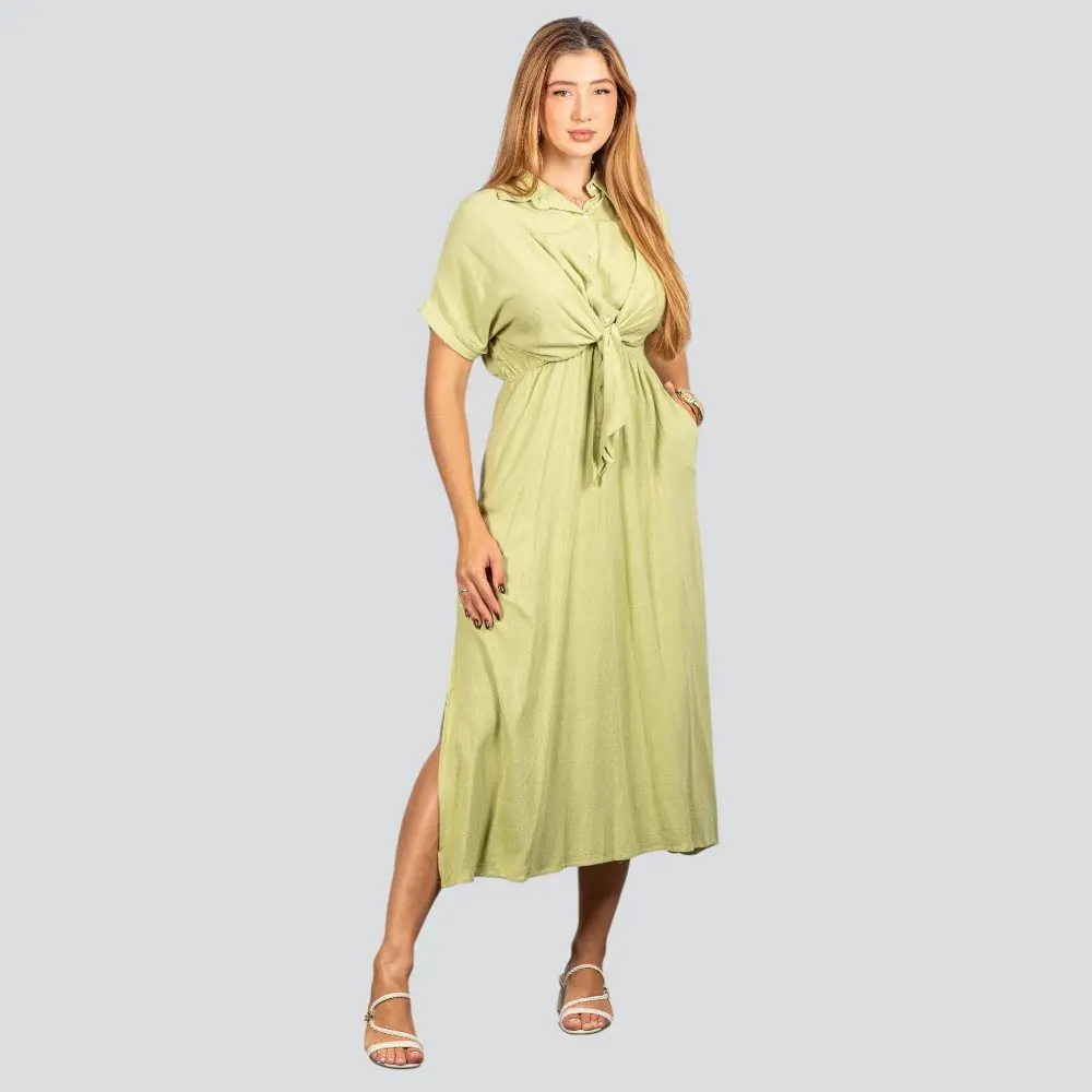 Vestido Feminino Midi Manga Curta .LV65901