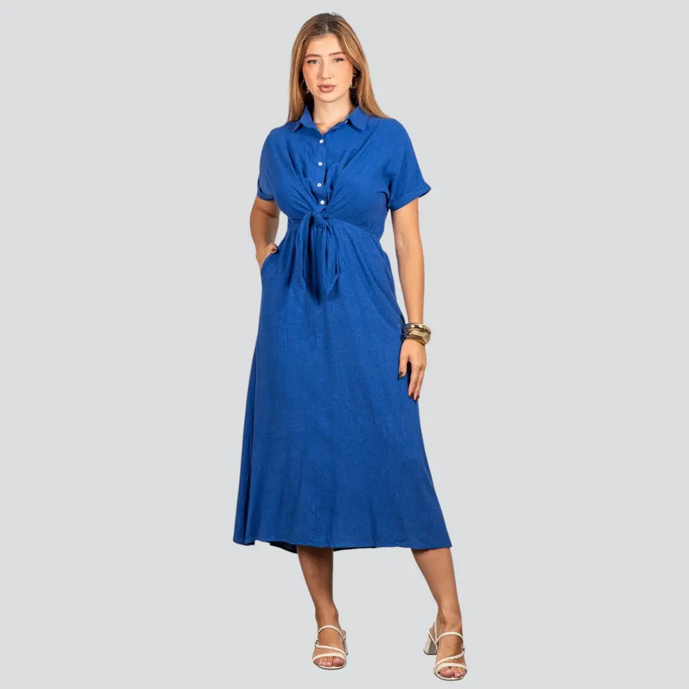 Vestido Feminino Midi Manga Curta .LV65901