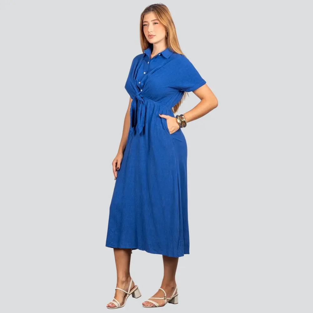 Vestido Feminino Midi Manga Curta .LV65901