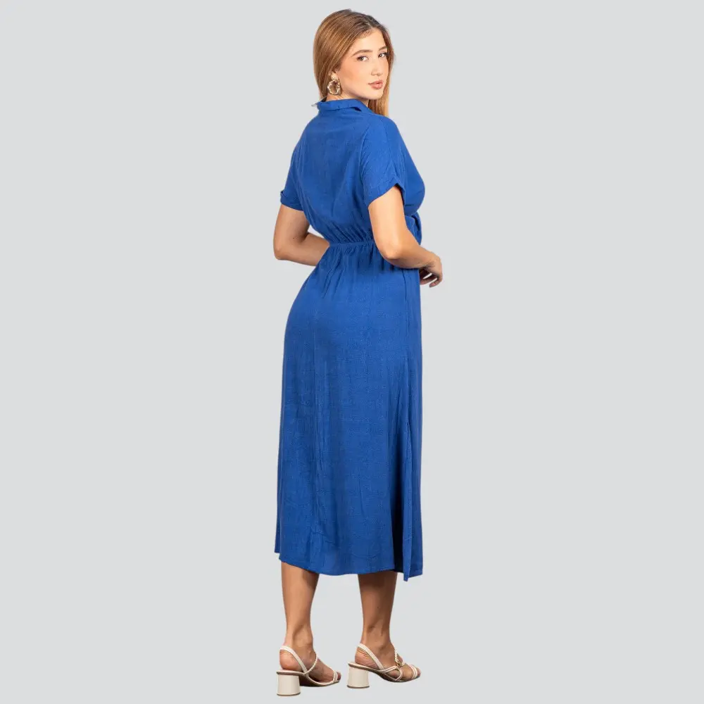 Vestido Feminino Midi Manga Curta .LV65901