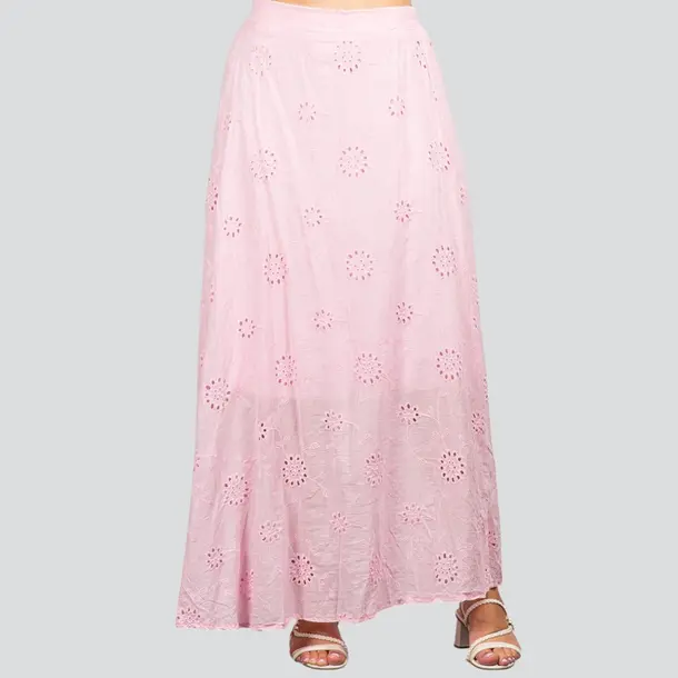 Saia Feminina Longa Laise .P665S Rosa
