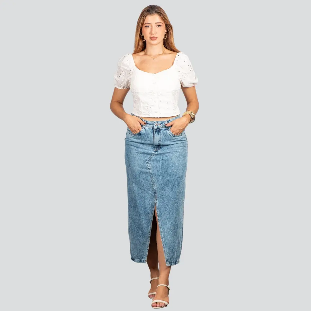 Blusa Feminina Laise com Bojo e Botões .SF011
