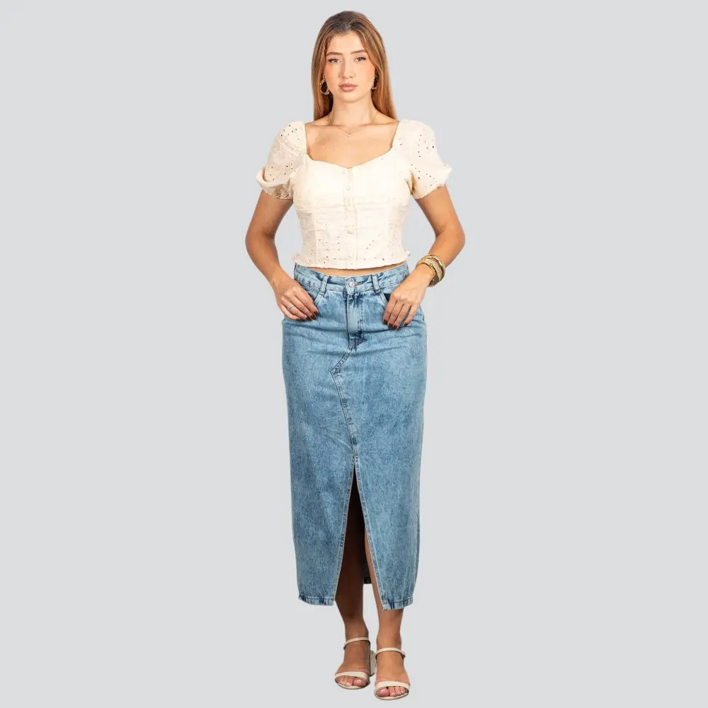 Blusa Feminina Laise com Bojo e Botões .SF011