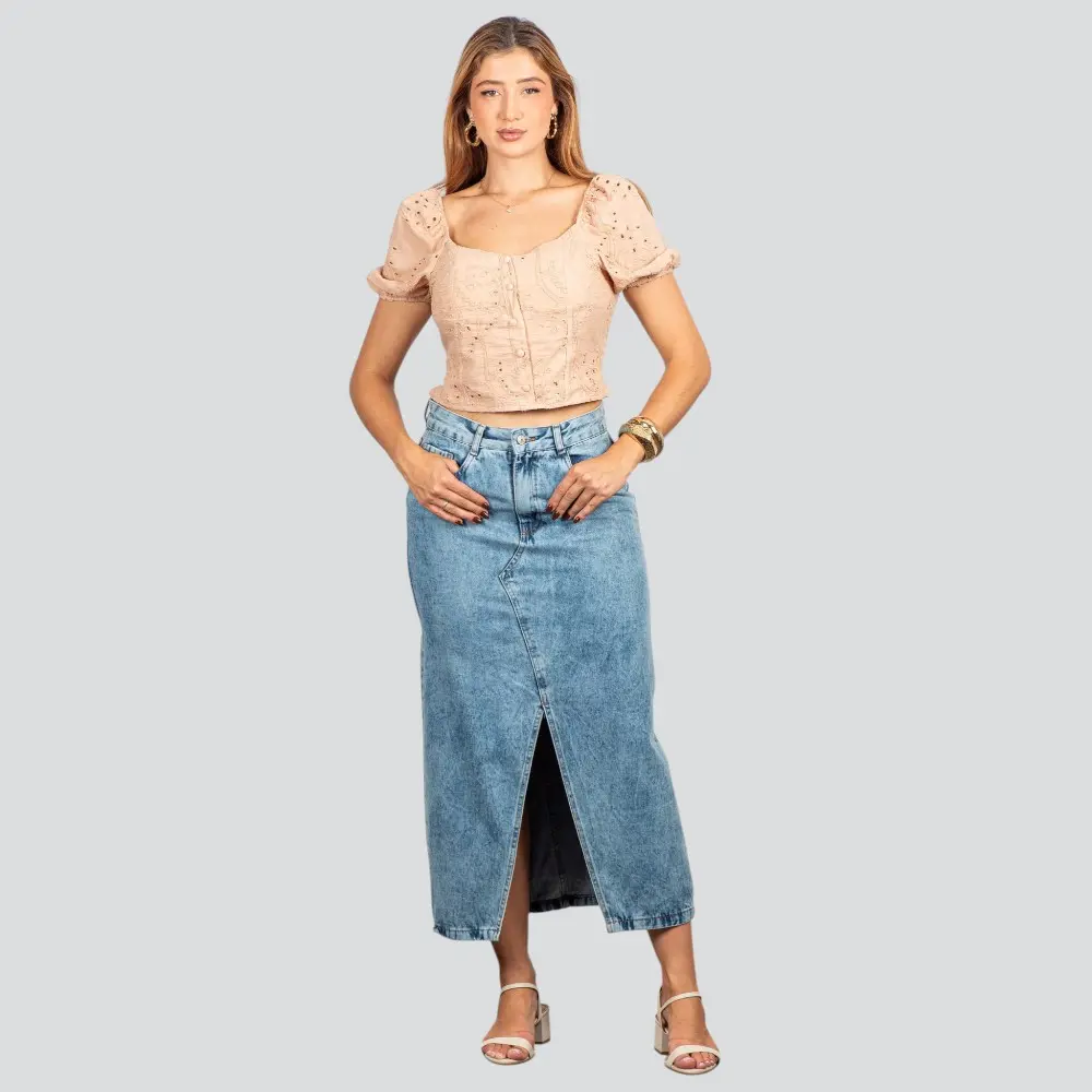 Blusa Feminina Laise com Bojo e Botões .SF011