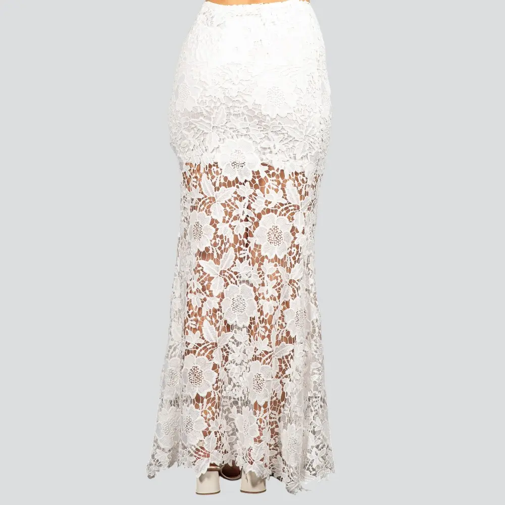 Saia Longa em Guipure Floral .9628-12S