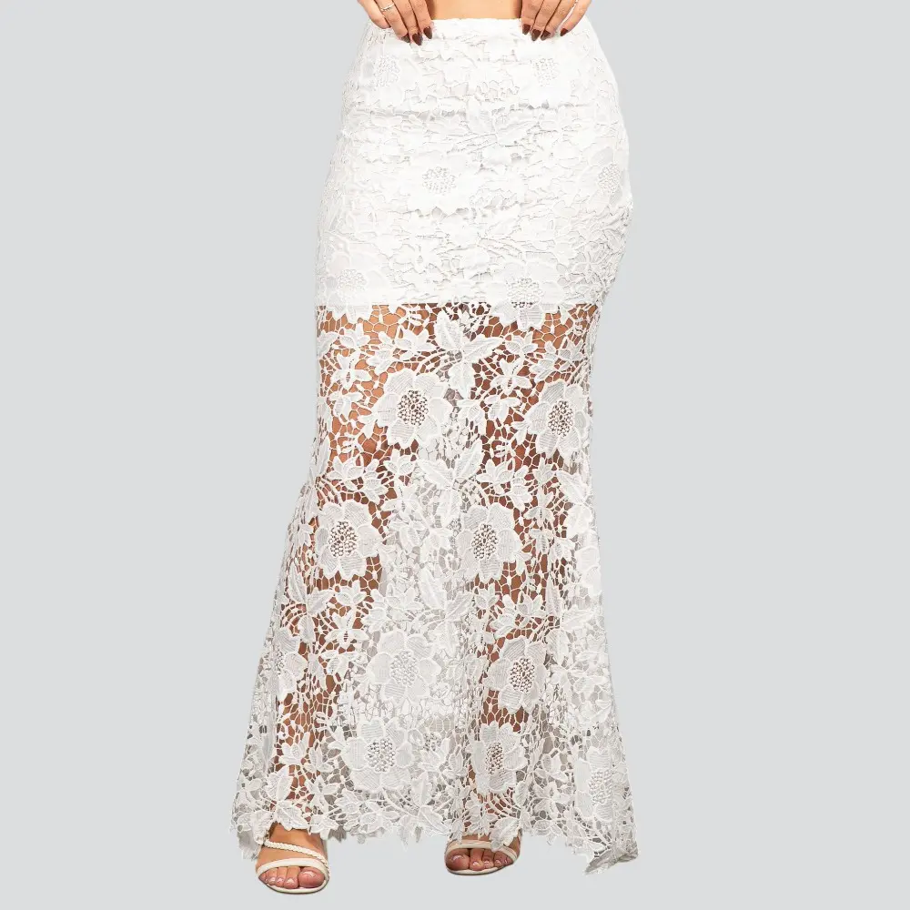 Saia Longa em Guipure Floral .9628-12S