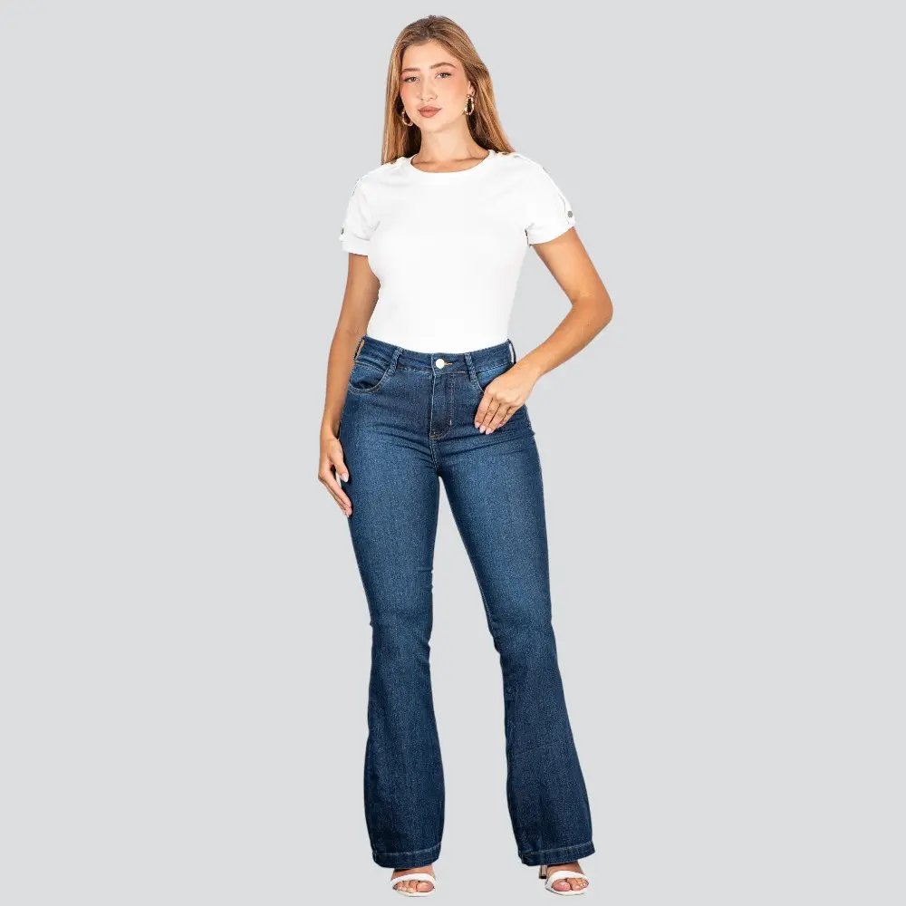 Calça Feminina Jeans Flare .BK32061