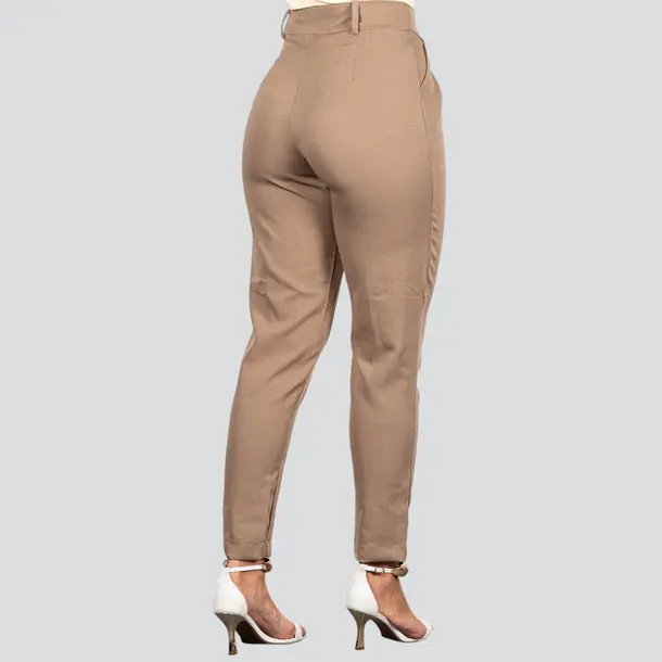 Calça Feminina Alfaiataria Reta .551043 Areia