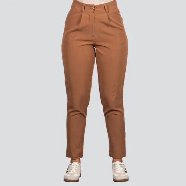 Calça Feminina Alfaiataria Reta .551043 Camel