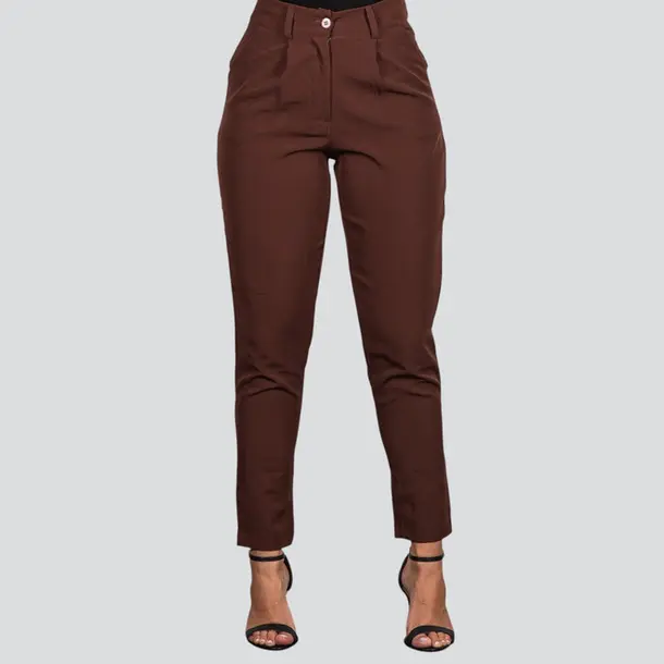 Calça Feminina Alfaiataria Reta .551043 Marrom