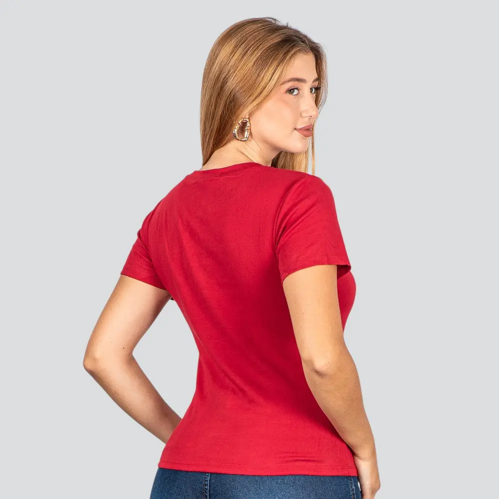 Blusa Feminina Manga Curta Com Bordado .F3318