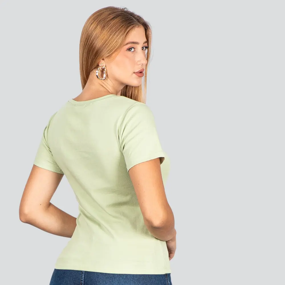 Blusa Feminina Manga Curta Com Bordado .F3318