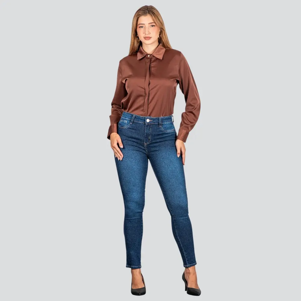 Calça Feminina Jeans Skinny .BK34142