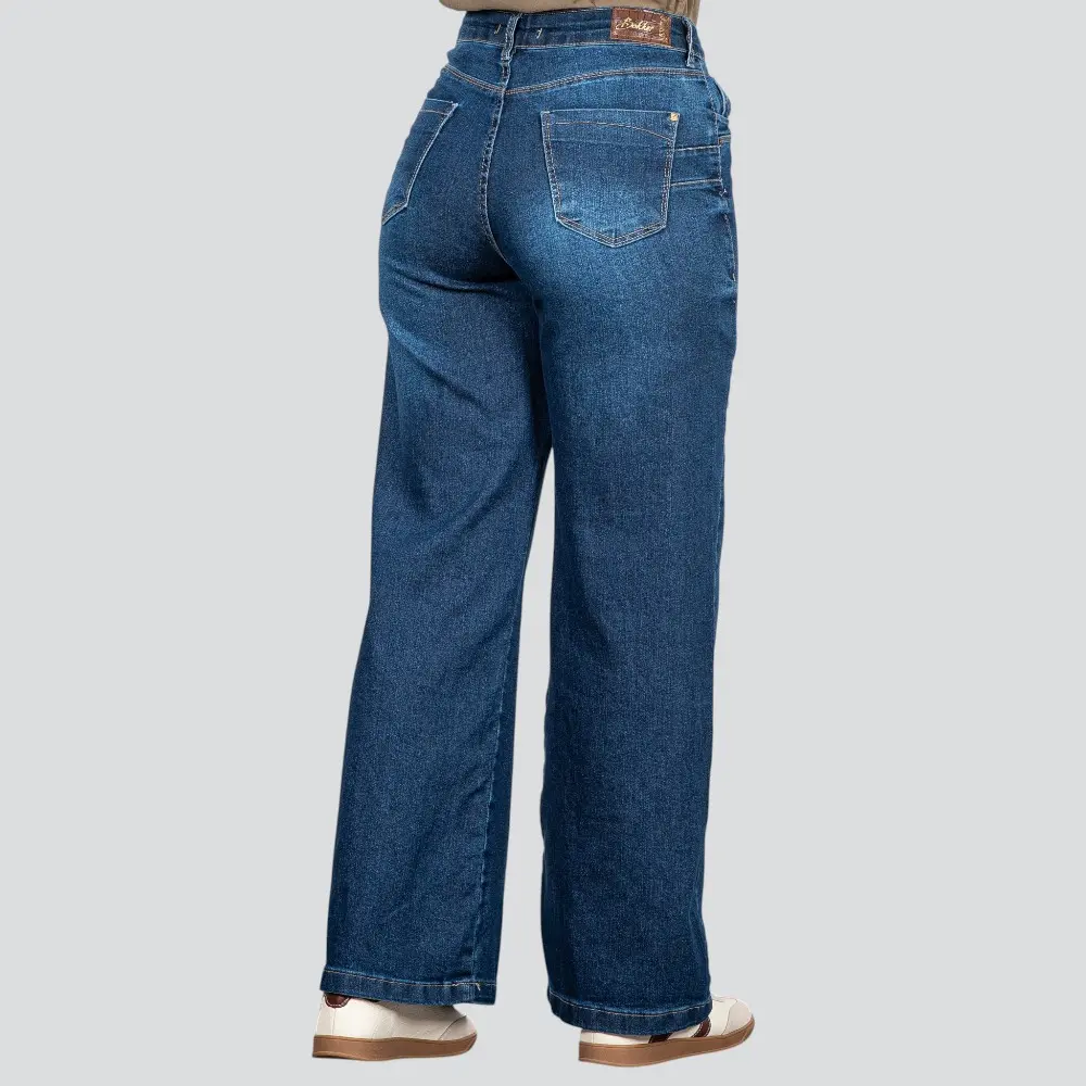 Calça Feminina Jeans Wide Leg .BK33189