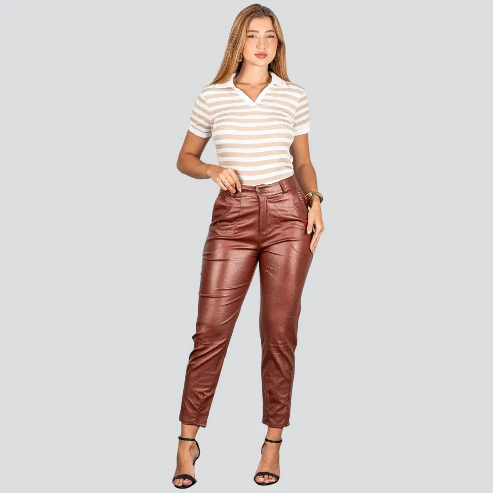 Blusa Polo Feminina Listrada .ZH1061