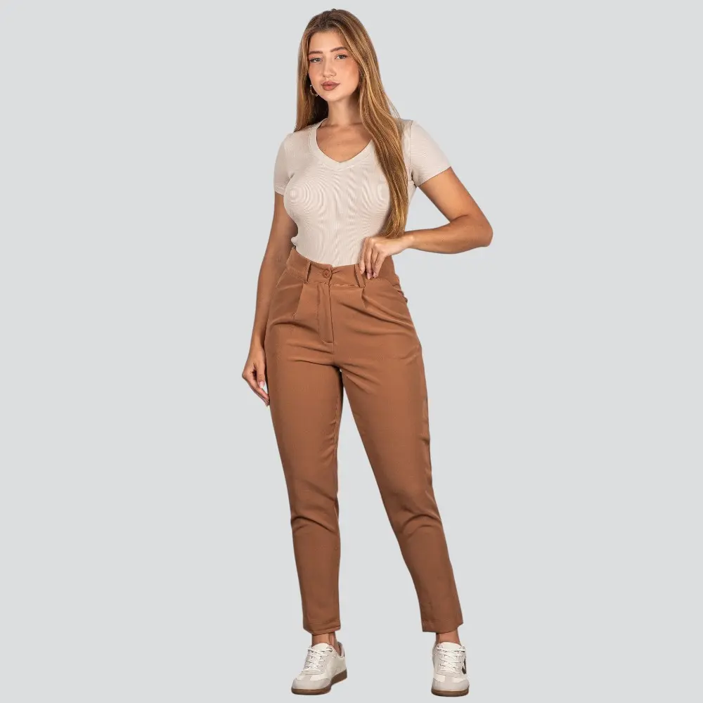 Blusa Feminina Manga Curta Gola V .ZW242