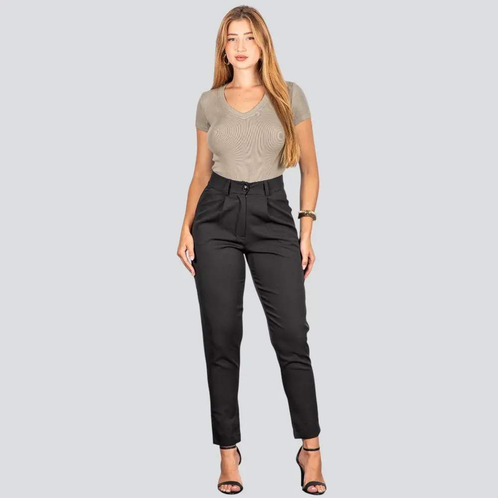Blusa Feminina Manga Curta Gola V .ZW242