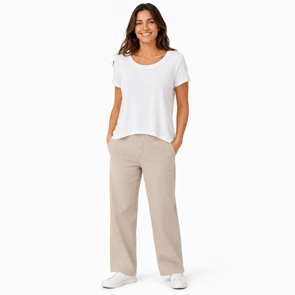 Blusa Feminina Manga Curta Gola V .ZW242
