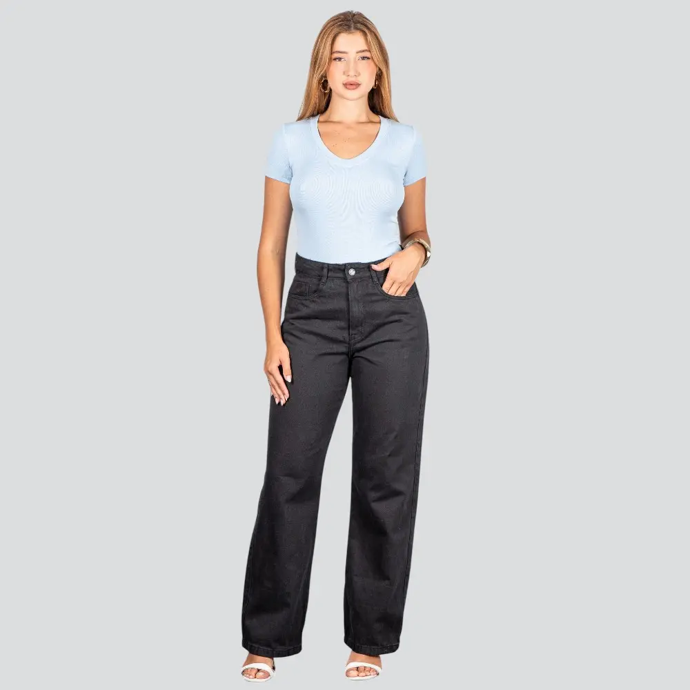 Blusa Feminina Manga Curta Gola V .ZW242