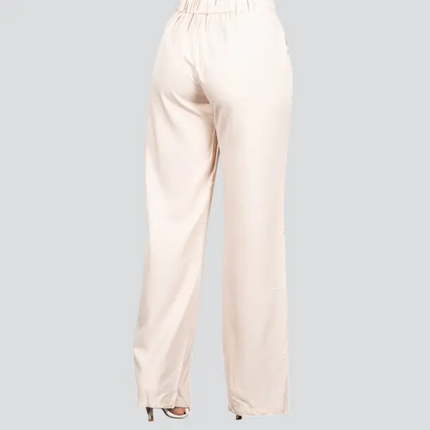 Calça Feminina Alfaiataria Pantalona .XX4424A Creme