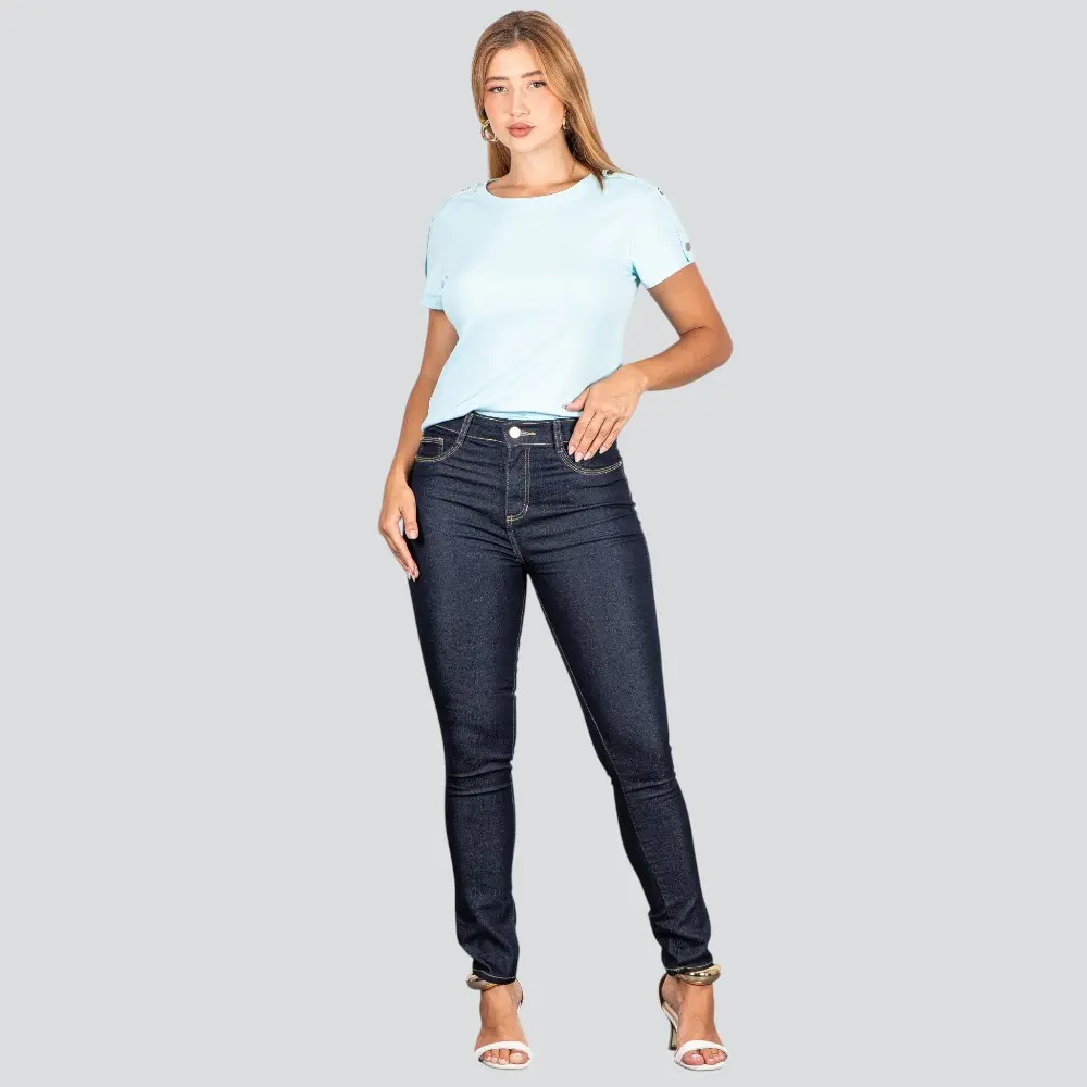 Blusa Feminina Manga Curta Com Botões .XB665