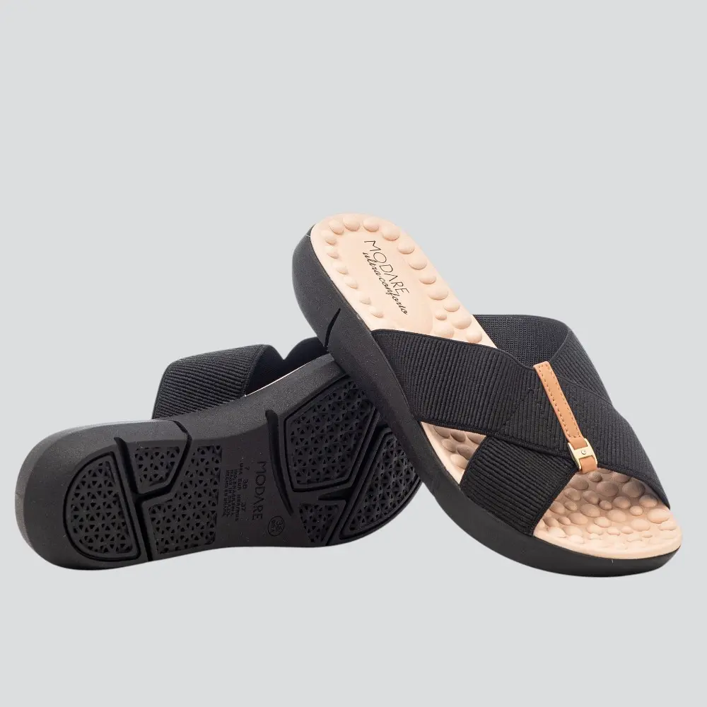 Tamanco Anabela Feminino Conforto Elástico .26405
