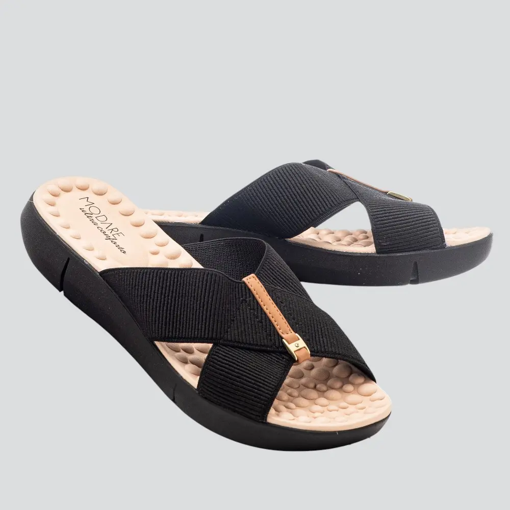 Tamanco Anabela Feminino Conforto Elástico .26405
