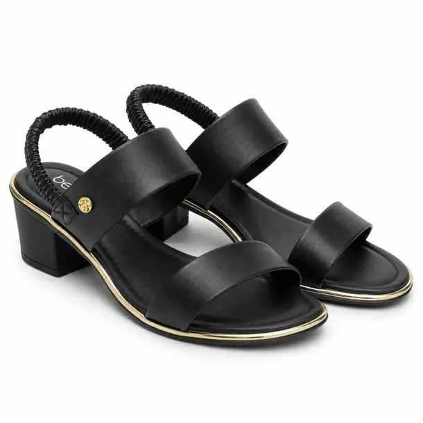 Sandália Feminina Salto Baixo Beira Rio .30023 Preto