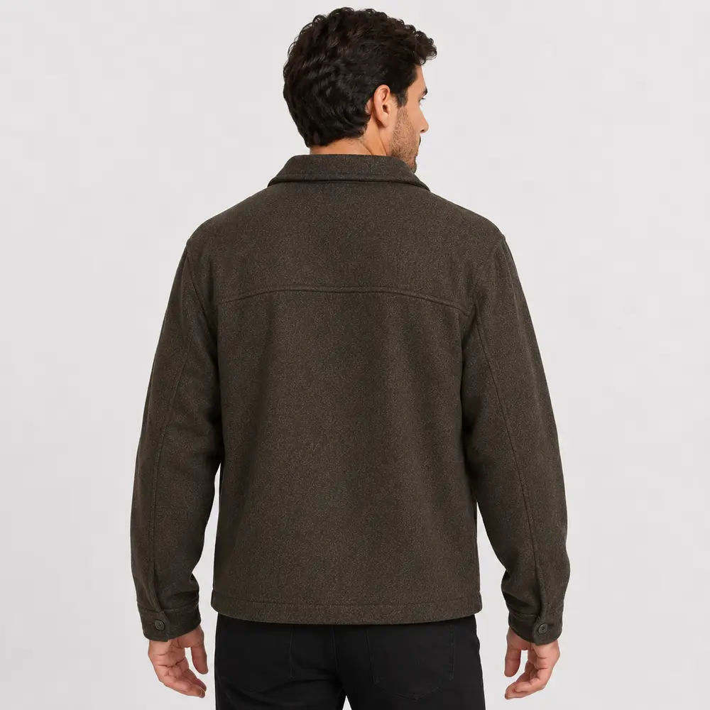Casaco Masculino Lã Batida Botões Casual .2002917