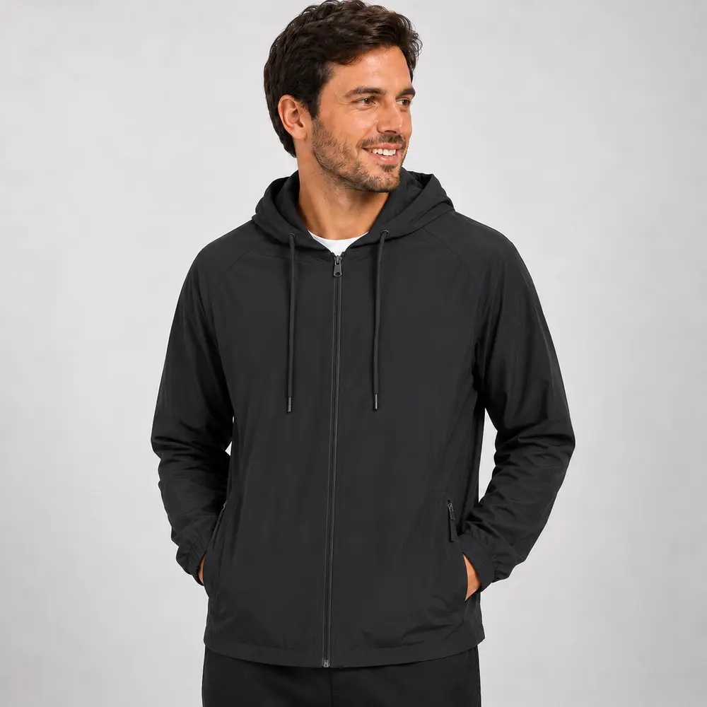 Jaqueta Masculina Microfibra Capuz Casual .92000200B