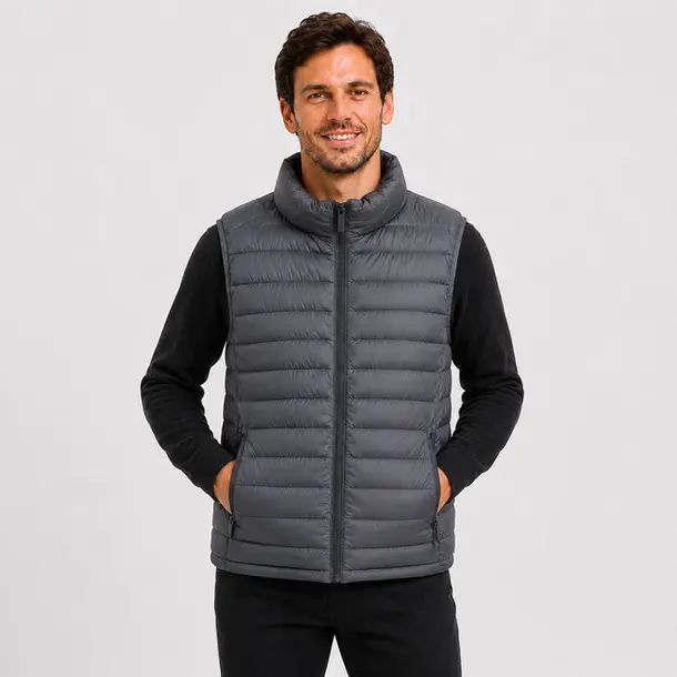 Colete Masculino Nylon Puffer Casual .2002924 Chumbo
