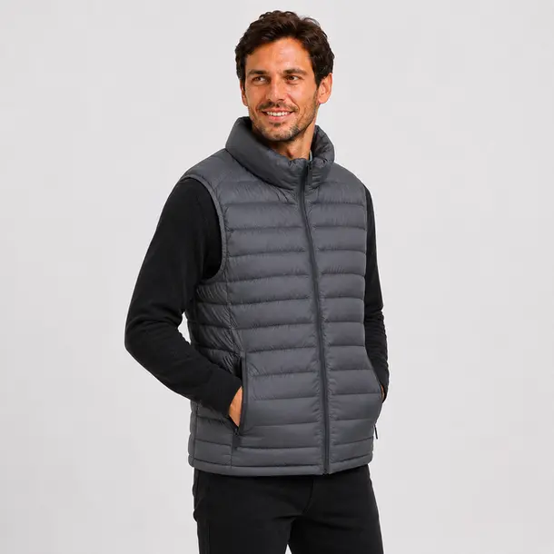 Colete Masculino Nylon Puffer Casual .2002924 Chumbo