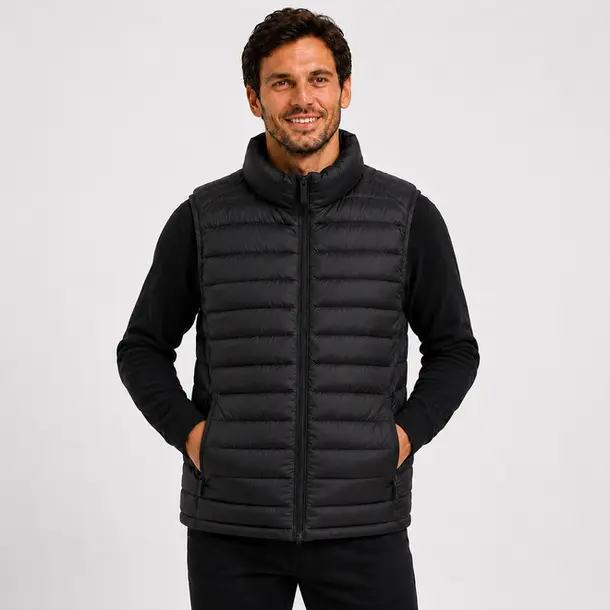 Colete Masculino Nylon Puffer Casual .2002924 Preto