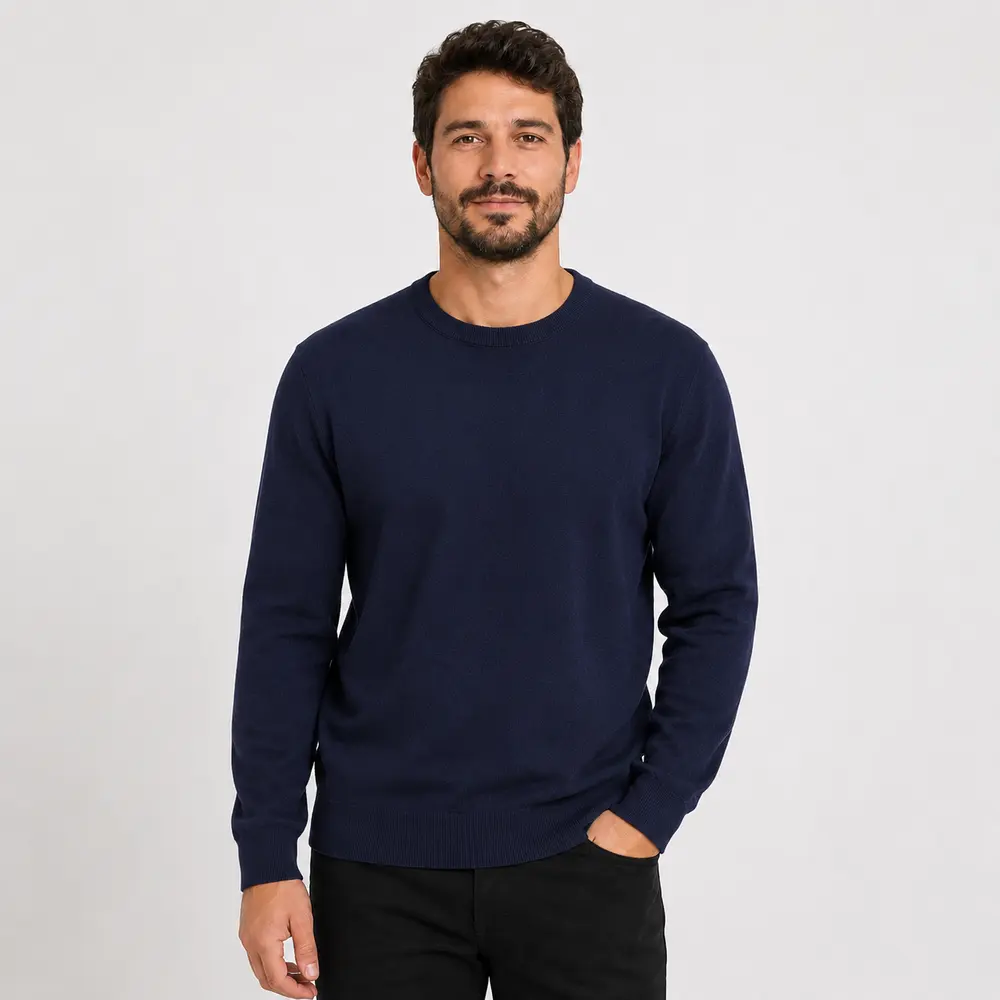 Sueter Masculino Gola Careca Tricot Casual .2002968