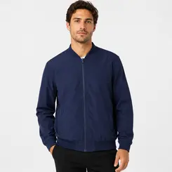 Jaqueta Masculina Microfibra Bomber Casual .2002959 Marinho