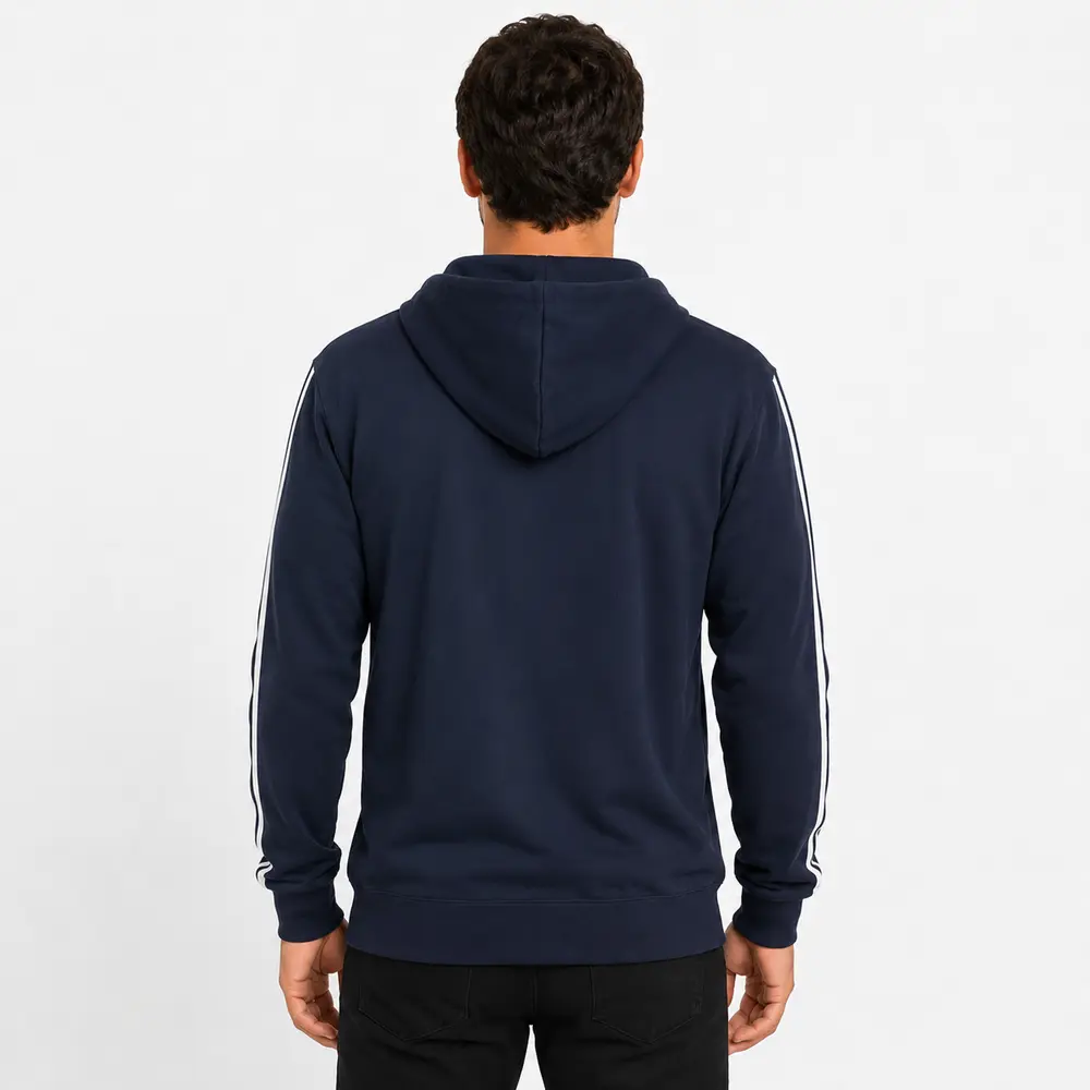 Jaqueta Masculina Helanca Capuz Listras .2002975B