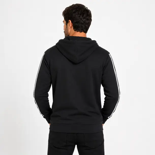 Jaqueta Masculina Helanca Capuz Listras .2002975B - Jaqueta