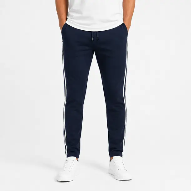 Calça Masculina Jogger Helanca Listras .2002975C Marinho