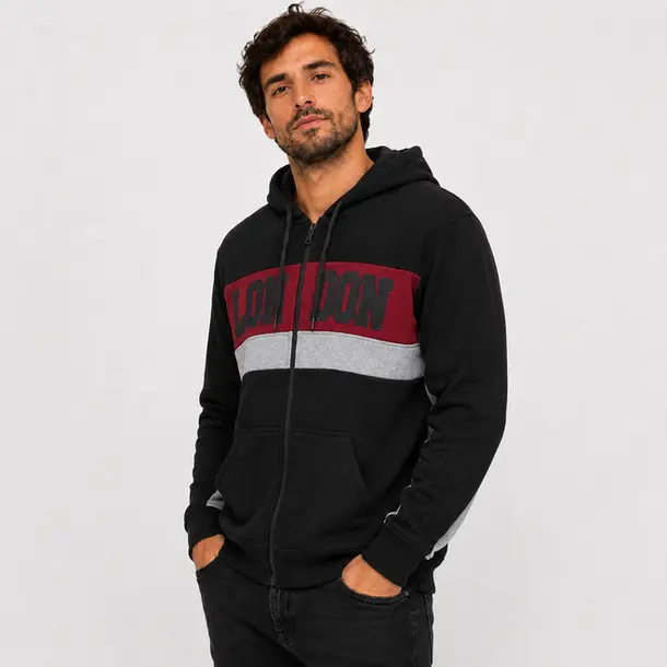 Jaqueta Masculina Moletom Capuz Peluciado .2002951 Preto