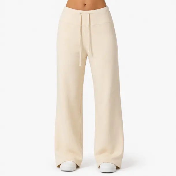 Calça Feminina Moletom Wide Cintura Alta .MU3133 Off