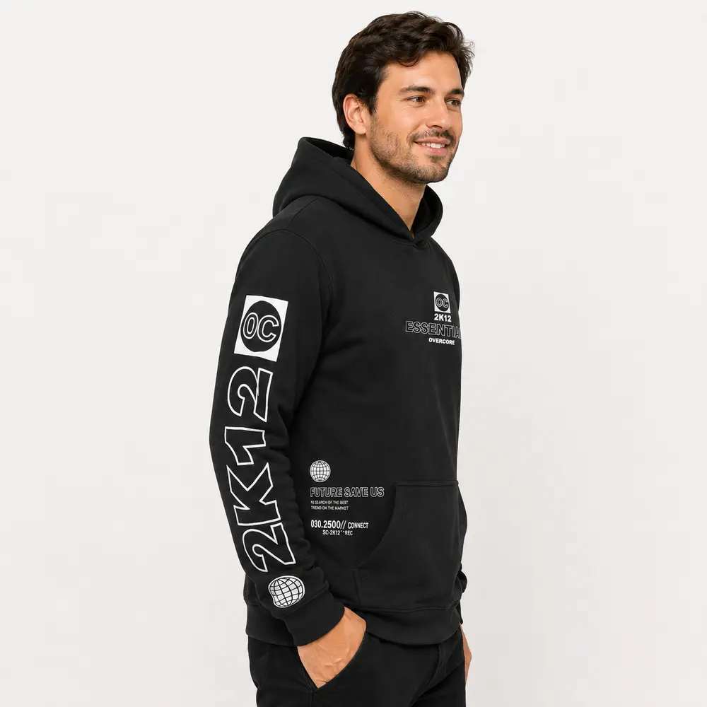 Blusa Moletom Masculina com Capuz Estampada .14070764