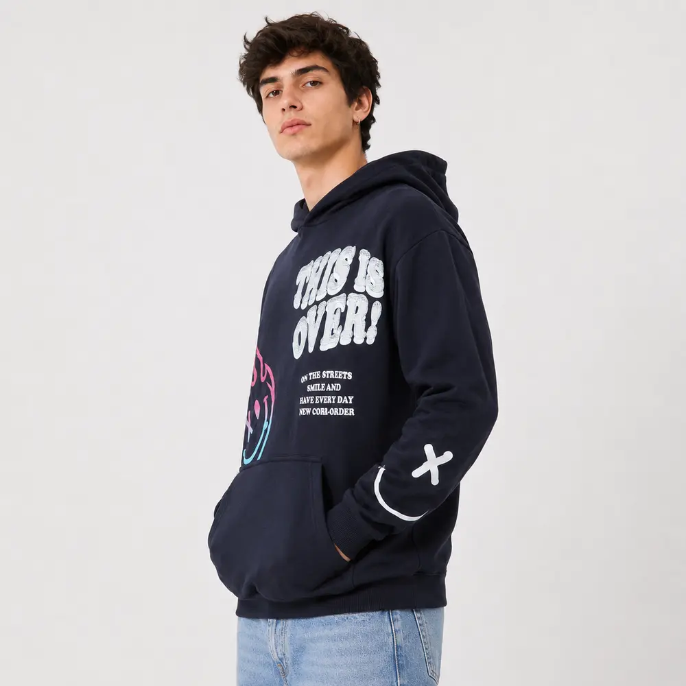 Blusa Masculina Moletom Capuz Estampada .14070766