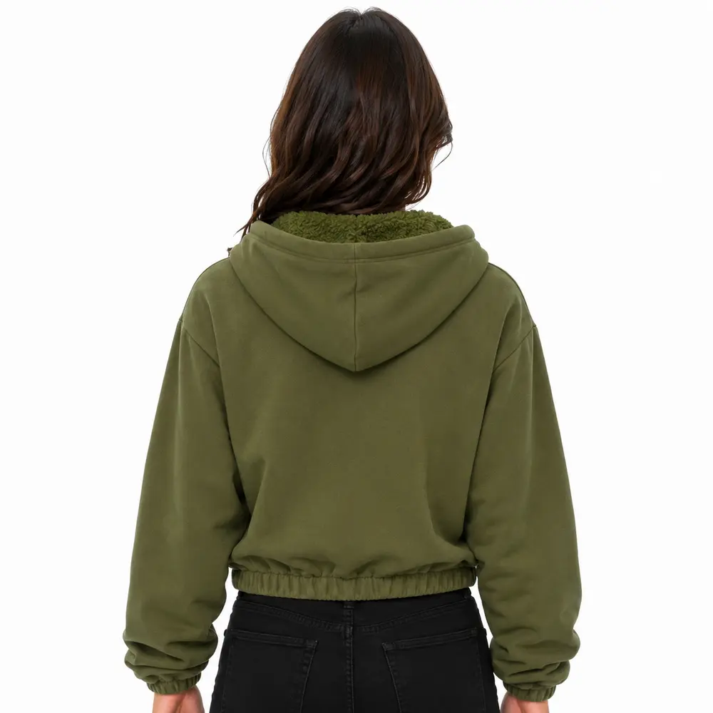 Jaqueta Feminina Moletom Capuz Peluciado .1002273
