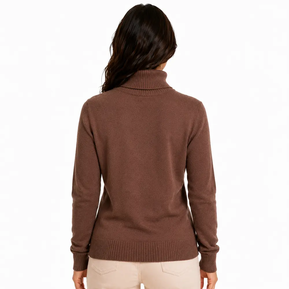Suéter Feminino Tricot Modal Gola Alta .L945