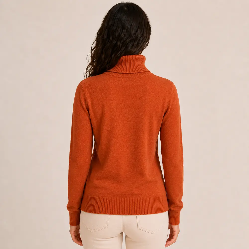 Suéter Feminino Tricot Modal Gola Alta .L945