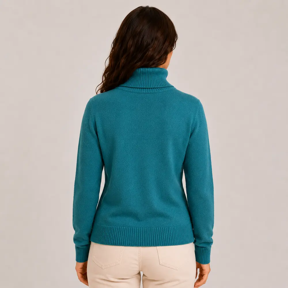 Suéter Feminino Tricot Modal Gola Alta .L945
