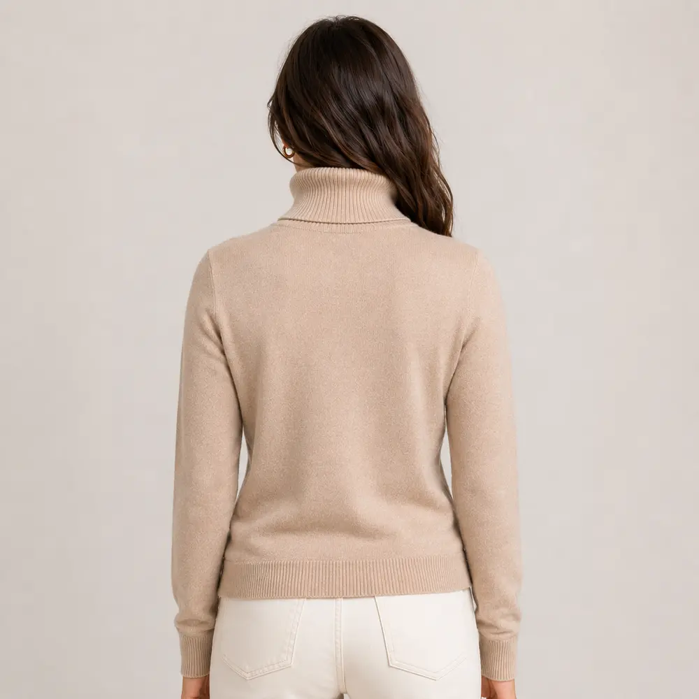 Suéter Feminino Tricot Modal Gola Alta .L945