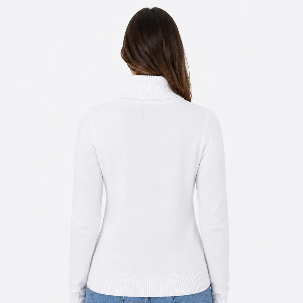 Suéter Feminino Tricot Modal Gola Alta .L945
