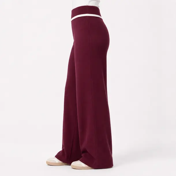 Calça Feminina Tricot Modal Pantalona .S1515C Vinho