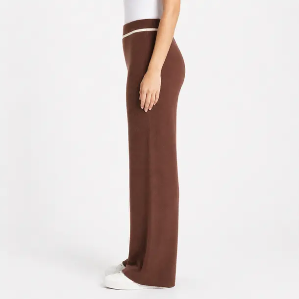 Calça Feminina Tricot Modal Pantalona .S1515C Marrom